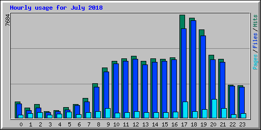 Hourly usage for July 2018