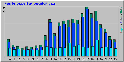 Hourly usage for December 2018