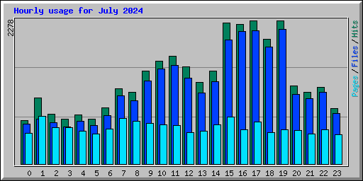 Hourly usage for July 2024