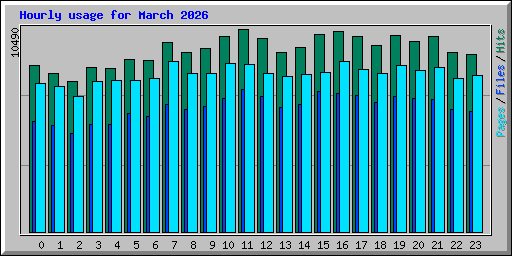 Hourly usage for March 2026